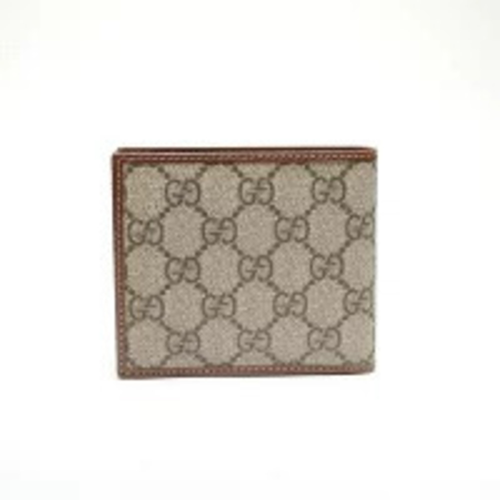 Gucci GG Bi fold Beige Wallet Supreme Cream Tan Cream